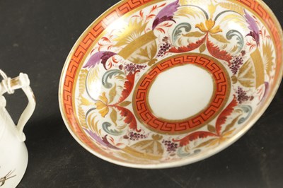 Lot 129 - A DERBY COFFEE CAN AND SAUCER CIRCA 1810