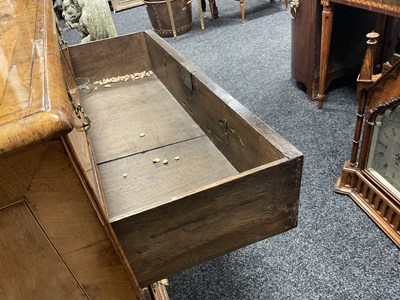 Lot 1265 - A WILLIAM AND MARY MARQUETRY AND FIGURED WALNUT CHEST OF DRAWERS