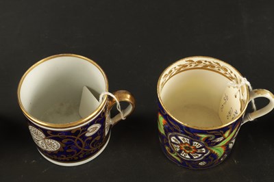 Lot 168 - A COLLECTION OF SIX EARLY 19TH CENTURY NEW HALL COFFEE CANS