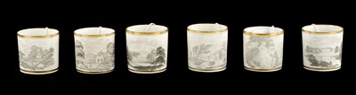 Lot 268 - A COLLECTION OF LATE 18TH CENTURY SIX SPODE COFFEE CANS