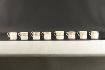 Lot 116 - A COLLECTION OF EIGHT EARLY 19TH CENTURY SPODE COFFEE CANS