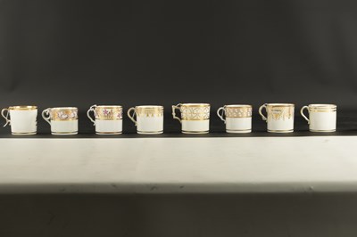 Lot 116 - A COLLECTION OF EIGHT EARLY 19TH CENTURY SPODE COFFEE CANS