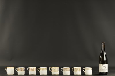 Lot 116 - A COLLECTION OF EIGHT EARLY 19TH CENTURY SPODE COFFEE CANS