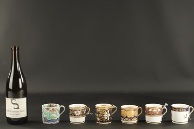 Lot 228 - A COLLECTION OF SIX PORCELAIN COFFEE CANS
