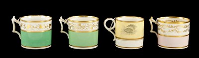 Lot 375 - A COLLECTION OF FOUR FLIGHT BARR AND BARR WORCESTER COFFEE CANS CIRCA 1810