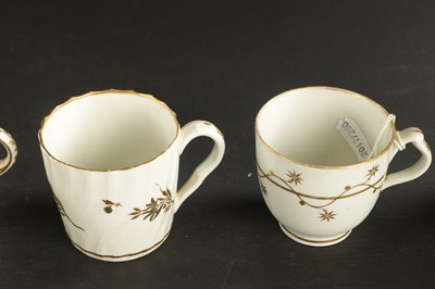 Lot 130 - A COLLECTION OF FOUR WORCESTER COFFEE CANS, THREE OTHER ENGLISH COFFEE CANS AND NEW HALL CUP