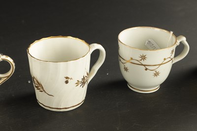 Lot 130 - A COLLECTION OF FOUR WORCESTER COFFEE CANS, THREE OTHER ENGLISH COFFEE CANS AND NEW HALL CUP