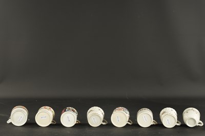 Lot 130 - A COLLECTION OF FOUR WORCESTER COFFEE CANS, THREE OTHER ENGLISH COFFEE CANS AND NEW HALL CUP