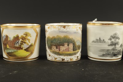 Lot 203 - TWO RIDGEWAY PORCELAIN COFFEE CANS CIRCA 1820