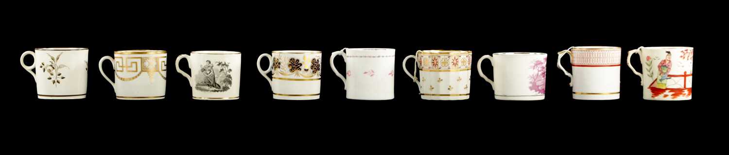 Lot 355 - FOUR HERCULANEUM PORCELAIN COFFEE CANS