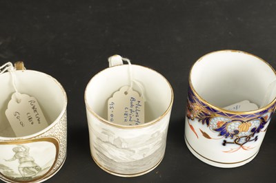 Lot 143 - A COLLECTION OF TEN ENGLISH PORCELAIN COFFEE CANS CIRCA 1810