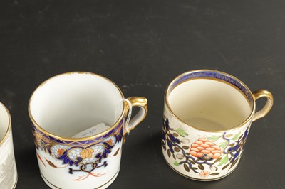 Lot 143 - A COLLECTION OF TEN ENGLISH PORCELAIN COFFEE CANS CIRCA 1810