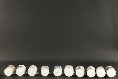 Lot 143 - A COLLECTION OF TEN ENGLISH PORCELAIN COFFEE CANS CIRCA 1810