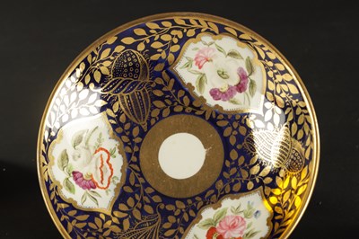 Lot 53 - A SPODE LONDON SHAPE CUP AND SAUCER PAINTED WITH FLOWERS CIRCA 1815 TOGETHER WITH ANOTHER