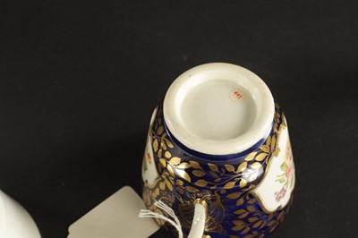 Lot 53 - A SPODE LONDON SHAPE CUP AND SAUCER PAINTED WITH FLOWERS CIRCA 1815 TOGETHER WITH ANOTHER