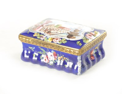 Lot 236 - A 19TH CENTURY FRENCH ENAMEL AND GILT METAL MOUNTED BOX