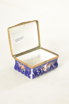 Lot 236 - A 19TH CENTURY FRENCH ENAMEL AND GILT METAL MOUNTED BOX