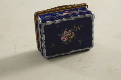 Lot 236 - A 19TH CENTURY FRENCH ENAMEL AND GILT METAL MOUNTED BOX