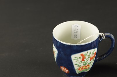 Lot 97 - THREE WORCESTER PORCELAIN COFFEE CUPS CIRCA 1770