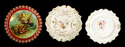 Lot 176 - THREE ENGLISH PORCELAIN PLATES