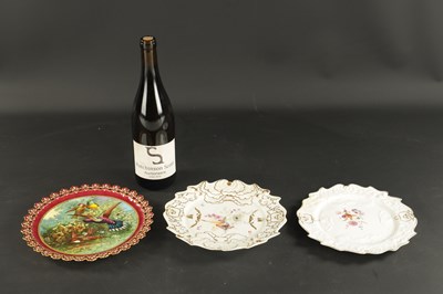 Lot 176 - THREE ENGLISH PORCELAIN PLATES