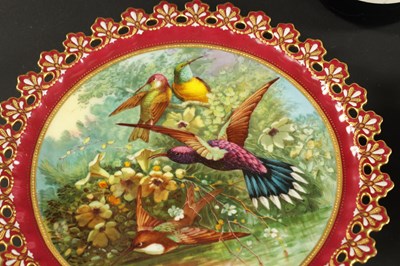 Lot 176 - THREE ENGLISH PORCELAIN PLATES