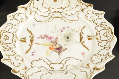 Lot 176 - THREE ENGLISH PORCELAIN PLATES