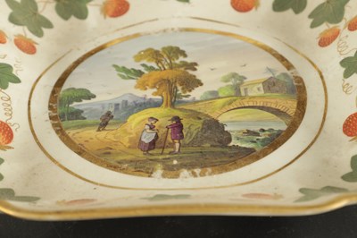 Lot A WILSON CREAMWARE TUREEN AND COVER PAINTED WITH RURAL LANDSCAPES CIRCA 1800