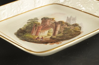 Lot A WILSON CREAMWARE TUREEN AND COVER PAINTED WITH RURAL LANDSCAPES CIRCA 1800