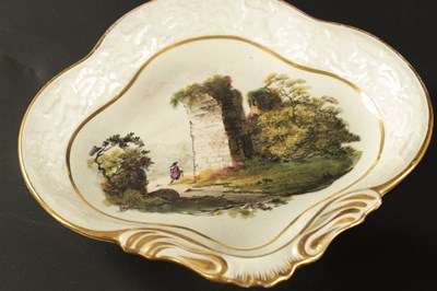 Lot A WILSON CREAMWARE TUREEN AND COVER PAINTED WITH RURAL LANDSCAPES CIRCA 1800