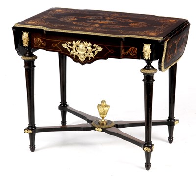 Lot 938 - A MID 19TH CENTURY ORMOLU MOUNTED PARQUETRY...