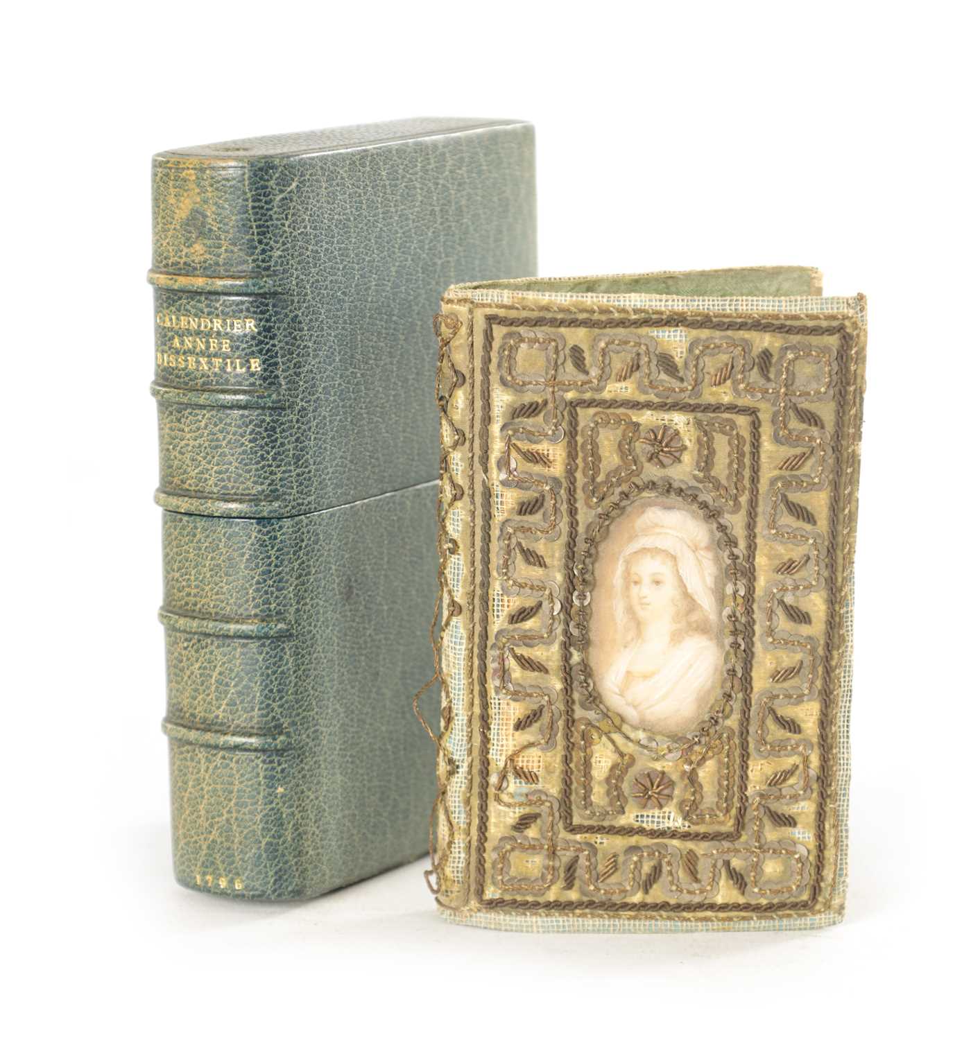 Lot 272 - A LATE 18TH CENTURY FRENCH SMALL BOOK TITLED ‘CALENDRIER POUR L’ANNEE BISSEXTILE’ DATED 1796