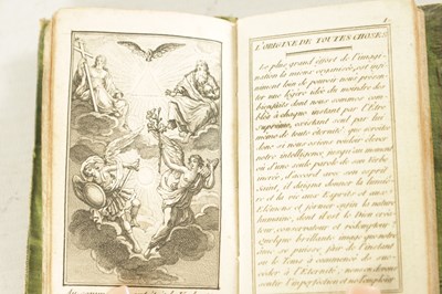 Lot 272 - A LATE 18TH CENTURY FRENCH SMALL BOOK TITLED ‘CALENDRIER POUR L’ANNEE BISSEXTILE’ DATED 1796