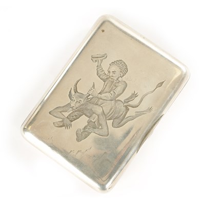 Lot 417 - A LATE 19TH CENTURY RUSSIAN SILVER AND SILVER GILT CIGARETTE CASE