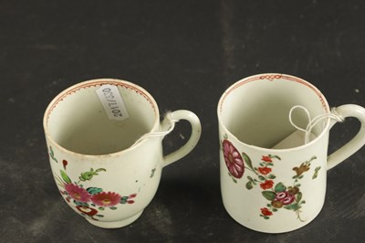 Lot 227 - A MID 18TH CENTURY BOW PORCELAIN COFFEE CAN AND CUP