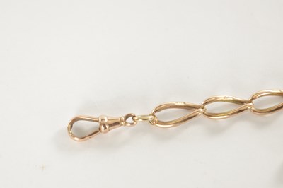 Lot 238 - A 9CT ROSE GOLD BRACELET AND THREE 9CT GOLD CLASPS