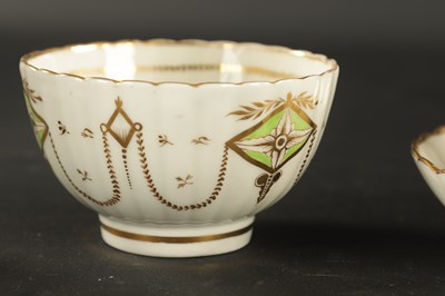 Lot 301 - A RARE CAUGHLEY PORCELAIN TRIO CIRCA 1780