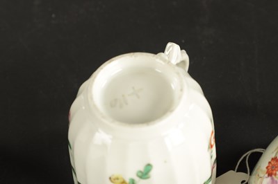 Lot 134 - A RARE EARLY BOW TEA BOWL CIRCA 1750 TOGETHER WITH A BRISTOL FLUTED COFFEE CUP CIRCA 1770 AND A BOW PORCELAIN COFFEE CUP CIRCA 1760