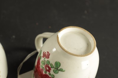 Lot 134 - A RARE EARLY BOW TEA BOWL CIRCA 1750 TOGETHER WITH A BRISTOL FLUTED COFFEE CUP CIRCA 1770 AND A BOW PORCELAIN COFFEE CUP CIRCA 1760