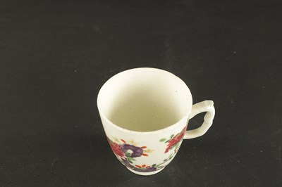 Lot 23 - A RARE BOW COFFEE CUP CIRCA 1755 PAINTED IN THE CHINESE TASTE WITH FLOWERING PLANTS