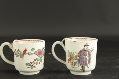 Lot 239 - A MID 18TH CENTURY CHAFFERS LIVERPOOL COFFEE CUP AND TWO OTHER LIVERPOOL COFFEE CUPS