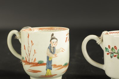 Lot 239 - A MID 18TH CENTURY CHAFFERS LIVERPOOL COFFEE CUP AND TWO OTHER LIVERPOOL COFFEE CUPS