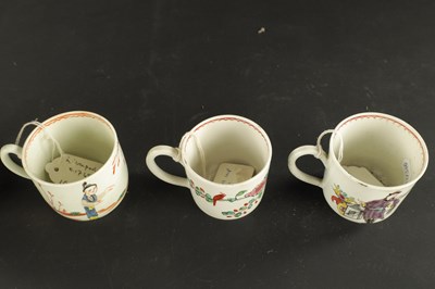 Lot 239 - A MID 18TH CENTURY CHAFFERS LIVERPOOL COFFEE CUP AND TWO OTHER LIVERPOOL COFFEE CUPS