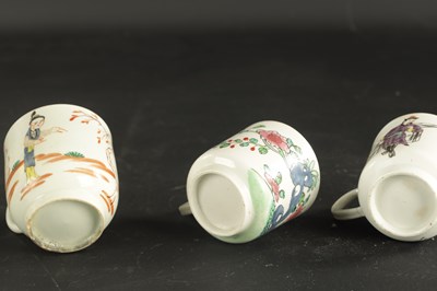 Lot 239 - A MID 18TH CENTURY CHAFFERS LIVERPOOL COFFEE CUP AND TWO OTHER LIVERPOOL COFFEE CUPS