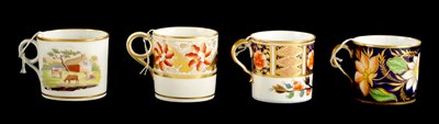 Lot 211 - A COLLECTION OF FOUR ENGLISH PORCELAIN