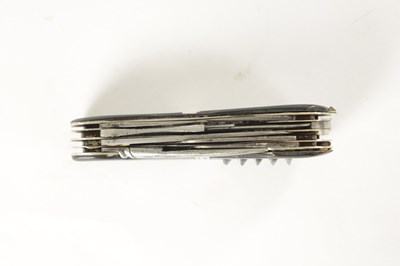 Lot 545 - A GEORGE III EBONY AND SILVER MOUNTED MULTIBLADE POCKET KNIFE