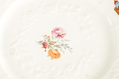 Lot 80 - A SET OF FIVE ENGLISH PORCELAIN PLATES PAINTED WITH LANDSCAPES AND FLOWERS CIRCA 1830