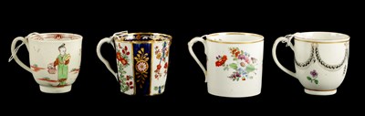 Lot 377 - FOUR ENGLISH PORCELAIN COFFEE CUPS