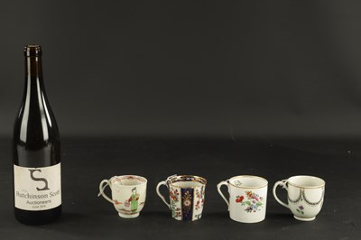 Lot 377 - FOUR ENGLISH PORCELAIN COFFEE CUPS