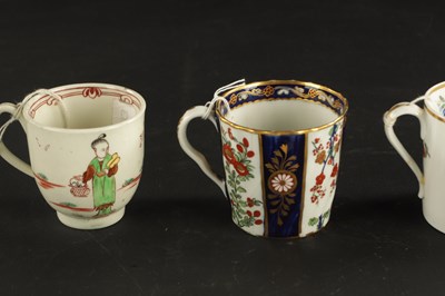 Lot 377 - FOUR ENGLISH PORCELAIN COFFEE CUPS